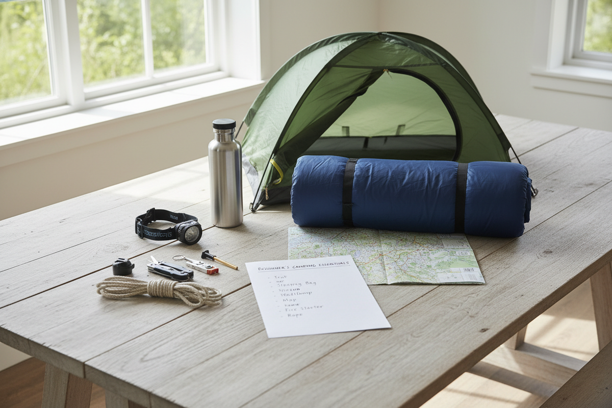 Camping för nybörjare: första packlistan